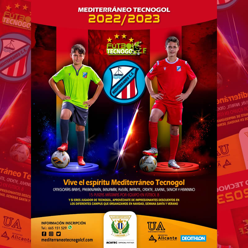 Banner Cuotas temporada 2022 MEDITERRÁNEO TECNOGOL C.F