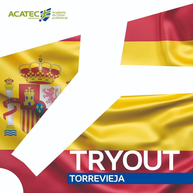 Banner TRYOUT SOCCER SCOUTING Junio 2024 Torrevieja