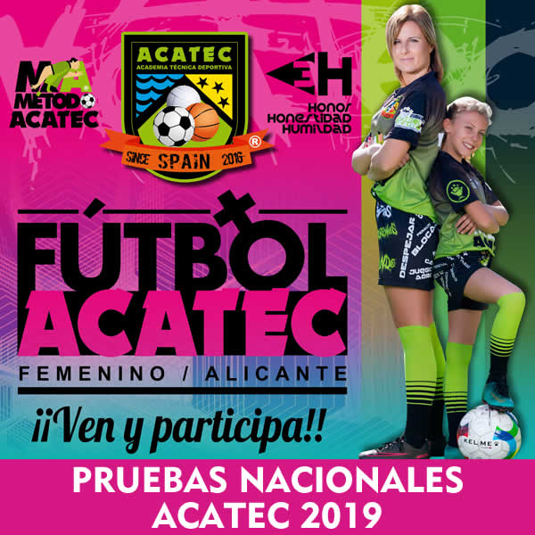 Banner I Edición Pruebas de Fútbol Femenino para Jugadoras y Porteras ACATEC 2019